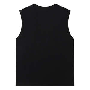 Camiseta sin mangas unisex al por mayor, 100% algodón, de cuello redondo, corte holgado, para deporte y fitness, suave y casual para hombre. - Product Image 3