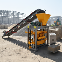 Machine à fabriquer des pavés QTJ4-40, pompe à ciment PLC, petite machine manuelle pour briques standard, certifiée CE