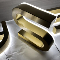 Enseigne Métallique Personnalisée 3D en Acier Inoxydable pour Extérieur, Signalétique Commerciale, Lettres en Métal Doré, Laiton, Acier, Logo Multicolore, Étanche