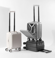 Valise PC unisexe 16 pouces à coque rigide, à roulettes pivotantes, extensible, pour l'embarquement en avion, en néoprène imperméable, antivol, tendance, pour le voyage