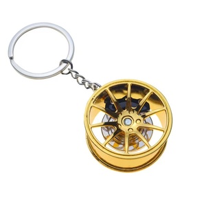 Porte-clés Souvenir Rotatif en Métal, Modèle Jante de Voiture et Frein Intégré, Gravure Laser Personnalisée du Logo, Vente en Gros - Product Image 6