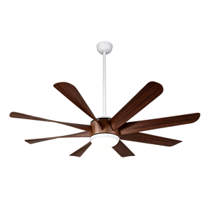 Ventilador de Techo Contemporáneo con 8 Aspas de ABS con Aspecto de Madera y Luz, para Salas de Estar Grandes, Dormitorios y Casas de Diseño Abierto - Product Image 3