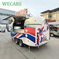 WECARE Remorque de restauration mobile personnalisée pour services alimentaires en plein air, entièrement équipée avec machine à snacks, pour burgers et café