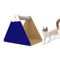 Griffoir de chat ondulé durable avec jouets de chat de porteur de griffe de sisal pour grimper et jouer