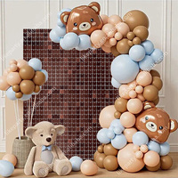 Panneaux décoratifs rétro Maillard scintillants en plastique couleur café chocolat pour Pâques, décoration de fête, installation facile, activité artistique, anniversaire