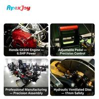 ApexJoy RACE GT PRO A4 - Kart à essence 200cc/270cc pour circuit, 6.5HP, 68km/h, Triple Protection, 30CrMo, Offre Revendeur