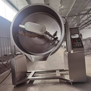 Marmite <span class=keywords><strong>de</strong></span> cuisson industrielle inclinable en acier inoxydable à agitation planétaire, chauffée au gaz, avec mélangeur, pour confitures et sauces - Product Image 2