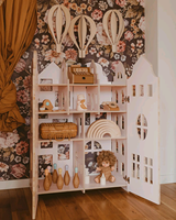 Maison de poupée Montessori, ensemble de jeu 3D à construire soi-même, puzzle éducatif, séparateur d'espace, dressing, chambre, cuisine, salle de bain