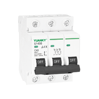 Disjoncteur miniature YUANKY S7-63S 4,5KA 1-63A 220V 50/60Hz 1-4P Type économique MCB