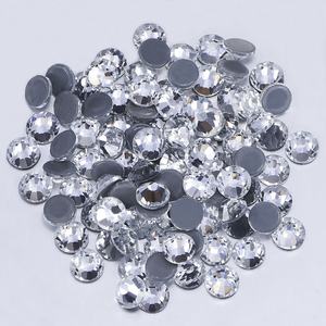 Popüler Strass 2058 kalite 5 bir cam beyaz temizle sıcak düzeltme Rhinestones Ss10 için Bling çanta kristal - Product Image 5