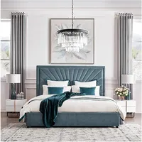 Neues Design Luxuriöses Europäisches Maßgefertigtes Schlafzimmer-Möbelset Indoor Weiches Kopfteil King Queen Size Villa Apartment Nutzung