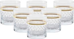 6 verres à whisky faits à la main, peints en <span class=keywords><strong>or</strong></span> véritable, garniture <span class=keywords><strong>d</strong></span>étachable tondeuse à la main, motif de gouttes, 12 tons - Product Image 4