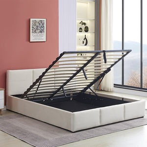 Factory Wholesale Cheap Customized European Style Upholstered <b>Platform</b> <b>Bed</b> With Storage - Product Image 2