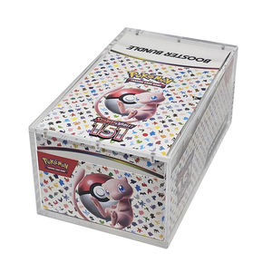 Acryl Magnetische Behuizing Compatibel Met <span class=keywords><strong>Pokemon</strong></span> 151 Booster Bundel Beschermende Clear Display Box Voor Ruilkaart Opslag Display - Product Image 1