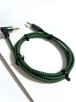 Cable de Audio AUX de 3.5mm Recto a en Ángulo Recto, Alta Fidelidad sin Pérdidas para Auriculares, Cobre Libre de Oxígeno, Transmisión Estable