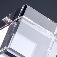 Vente en gros de blocs de cristal K9 transparents polis personnalisés, de taille sur mesure, vierges, pour gravure laser 3D, décoration intérieure, boîte cadeau, entreprise