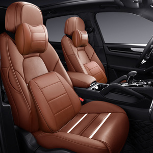 Housses de siège de voiture de luxe en cuir imperméable toutes saisons, durables, entièrement enveloppantes et sur mesure pour Porsche Taycan Turbo S, Cayenne et <span class=keywords><strong>911</strong></span> Turbo S - Product Image 4
