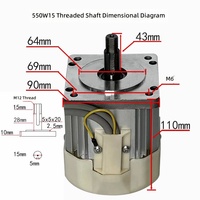 Kit moteur Liangyuan 110V NEMA 550W avec commande avant/arrière à une touche pour machine à poncer et polir