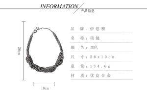 قلادة كايمي <span class=keywords><strong>2026</strong></span> العصرية، مجوهرات شعبية بتصميم عتيق متعدد الطبقات، سلسلة معدنية ملفوفة مع خرز، قلادة ماسية، إكسسوارات - Product Image 4