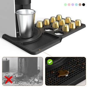 Alfombrilla para Cafetera de Cápsulas con Soporte, Organizador de Estación de Café que Ahorra Espacio, Bandeja de Almacenamiento de Cápsulas de Acceso Rápido con 12 Ranuras - Product Image 2