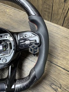 <span class=keywords><strong>Volant</strong></span> en fibre de carbone personnalisé pour Mercedes Benz <span class=keywords><strong>AMG</strong></span> GLC GLE450 <span class=keywords><strong>A45</strong></span> C43 C63 C450 S63 E63 W205 W213 W222 A250 Pièces automobiles - Product Image 5