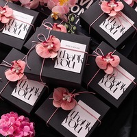 Boîte cadeau vide en carton blanc de haute qualité, réutilisable, écologique, de luxe, avec couvercle et fleur artificielle, vente en gros