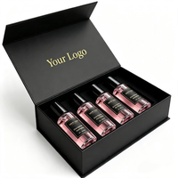 Boîte à parfum magnétique de luxe personnalisée, flacon de parfum vide de qualité supérieure 50 ml 100 ml avec boîte