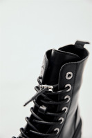 Q0533-2025 tendance chaussures hautes chaussures à semelle épaisse bottes en cuir PU pour femmes botte de moto