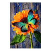 ODM OEM Diamant Schilderij Vlinder Bloem Volwassenen Hobby Handwerk DIY Kraalwerk Kunst Set Decoratieve Schilderij voor Woonkamer 4Y1967