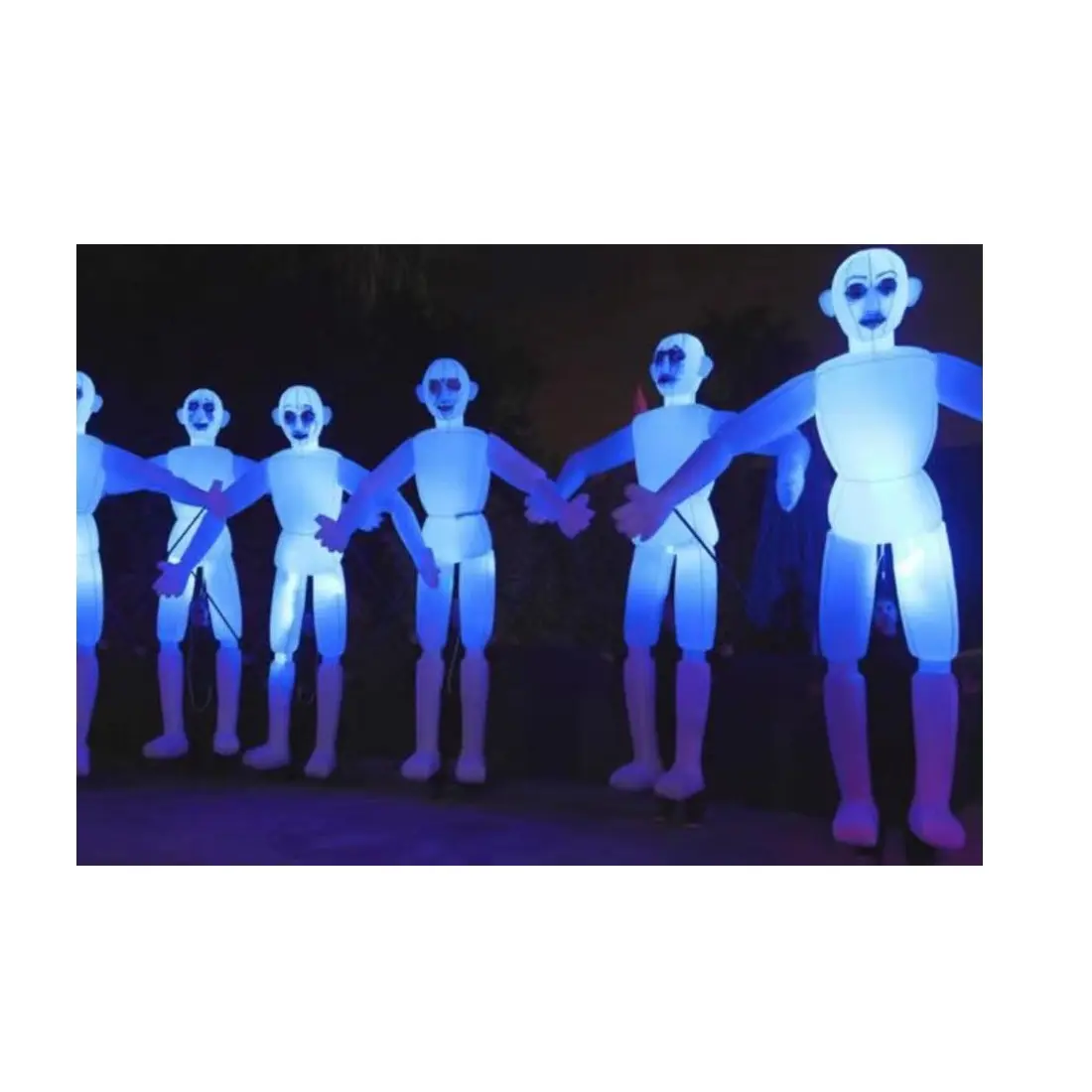 Costume humain gonflable mené géant de carnaval 3.5m de haut Costume de marche de marionnette éclairée gonflable pour le défilé