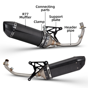 Sistema di Scarico per <span class=keywords><strong>Vespa</strong></span> Sprint <span class=keywords><strong>125</strong></span> 150 e Primavera <span class=keywords><strong>125</strong></span> 150 (2014-2024) - Kit Completo con Collettore e Terminale Sportivo R77 - Product Image 2