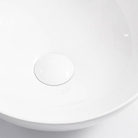 Évier rond en forme de Lavabo, vasque pour salle de bains, brillant, blanc, uni