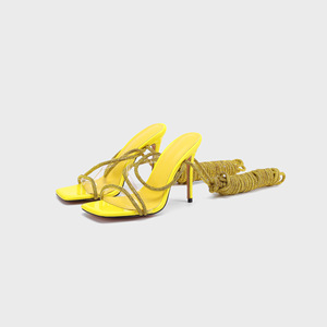 <span class=keywords><strong>Sandalias</strong></span> de Tacón Alto con Tira al Tobillo y Pedrería Roja, Diseño Cuadrado con Cordones, Estilo Gladiador, Zapatos de Fiesta para Mujer, Moda 2024 - Product Image 3