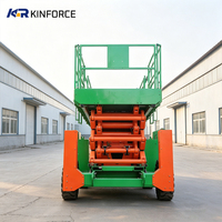 Plateforme élévatrice à ciseaux autotractée tout-terrain à faible taux de défaillance, équipement aérien hydraulique pour les travaux de maintenance routière