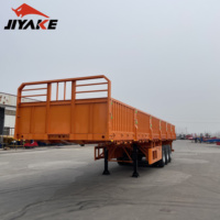 Semi-Remorque Porte-Conteneurs Flatbed 40 Pieds de 13 Mètres, 3 Essieux, 30 Tonnes, avec Ridelle Avant, à Vendre