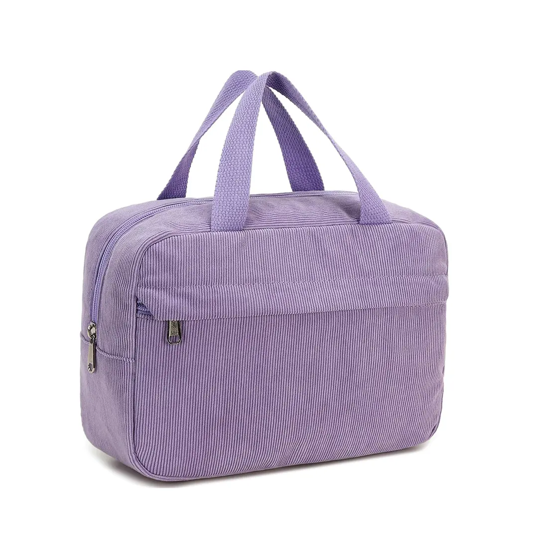 Многофункциональная индивидуальная Вельветовая сумка на молнии для хранения макияжа большая емкость для хранения туалетной сумки с карманом