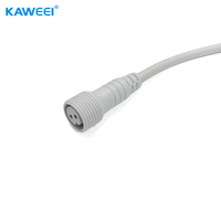 Rangkaian Kabel PVC Konektor DC Betina Tahan Air 2 Inti untuk Peralatan Industri