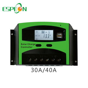 Contrôleur de charge solaire Espeon 10A/20A PWM 12V/24V avec écran LED et double port USB - Product Image 2