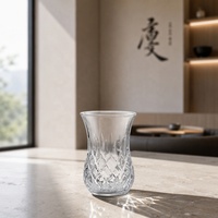 Ensemble de tasses à thé en verre noir de 130 ml, lignes courbes lisses, poignée ergonomique confortable, commande en gros, directement de l'usine, cadeau
