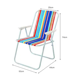 Silla plegable de sp-392 para exteriores, asiento recreativo de primavera, para Camping y playa, con respaldo interior