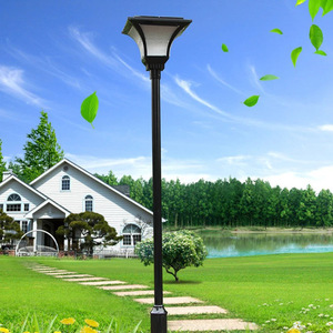 Lampadaire de jardin extérieur en laiton à LED blanc chaud 2700K IP65 AC 220V avec détecteur de mouvement, abat-jour en verre, alimenté par énergie solaire, intensité variable, garantie 3 ans - Product Image 6