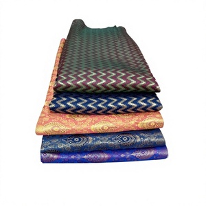 Tissu en soie jacquard brocart de luxe élégant, poids moyen 200g/m, pour vêtements traditionnels, décoration de mariage, tapisserie, rideaux - Product Image 1