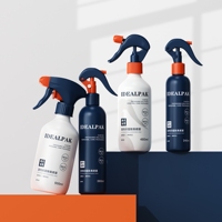 Vente en gros de flacons de lotion en plastique de 240 ml, 360 ml, 480 ml, 500 ml, flacons pulvérisateurs à brume fine en plastique HDPE avec étiquette personnalisée rechargeable
