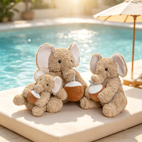 Peluche d'éléphant personnalisée douce et mignonne, jouet en peluche, poupée en coton PP, cadeau d'anniversaire personnalisé, oreiller en peluche, jouets en peluche