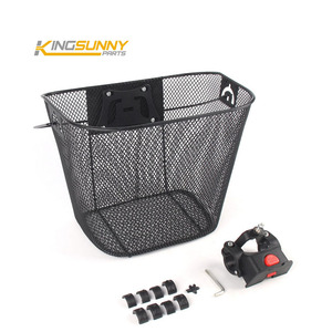 Cestino Anteriore Pieghevole in Metallo <span class=keywords><strong>per</strong></span> Manubrio Bicicletta di Grande Capacità in Filo d'Acciaio Spesso Portaoggetti da <span class=keywords><strong>Bici</strong></span> - Product Image 1