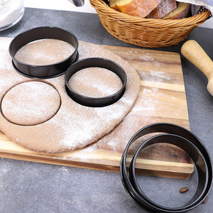 Moules à biscuits en acier inoxydable à double rouleau pour <span class=keywords><strong>tarte</strong></span> aux fruits, 10cm, 8cm - Product Image 2