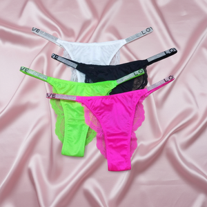 Sexy Thin Rhinestone <b>G</b>-<b>string</b> Metal Ice Silk T-<b>pants</b> Women's Fitness Sports Hip-lifting Low-Rise Six Items Per Box - Product Image 1