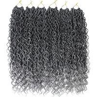 Extensions de cheveux synthétiques en vrac, 8-22 pouces, bouclés crépus, pour réparation de dreadlocks, torsades, tresses, style afro, noir naturel, résistantes à la chaleur