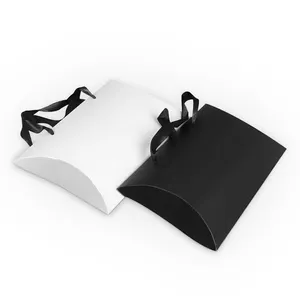 Elegante Pillow Box Custom Logo Feixes De Cabelo Humano Weave Wig Pillow Boxes Para Embalagem De Extensão De Cabelo