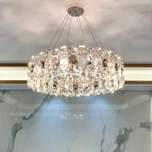 Kristal avizeler fuaye giriş lüks Modern avize aydınlatma altın 9-ampul geçerlidir tavan asılı yemek odası